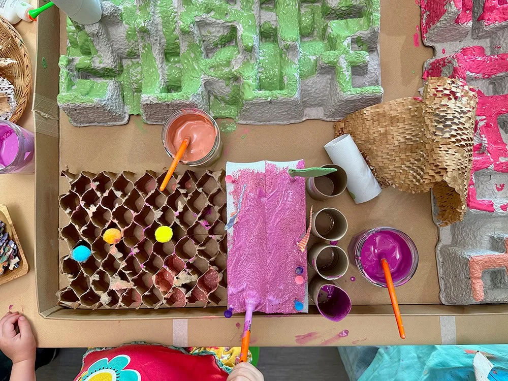 Child creating process art at BloomHouse